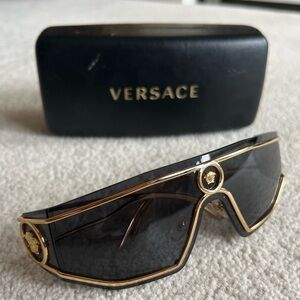 Versace Black and Gold Sunglasses